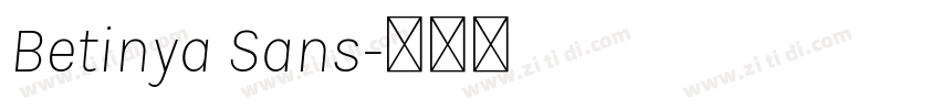 Betinya Sans字体转换
